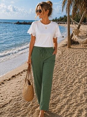 J. Crew eyelet drawstring pants